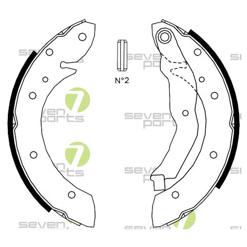 Bremsbackensatz 7 Seven Parts SVG10566 f&uuml;r Hinterachse