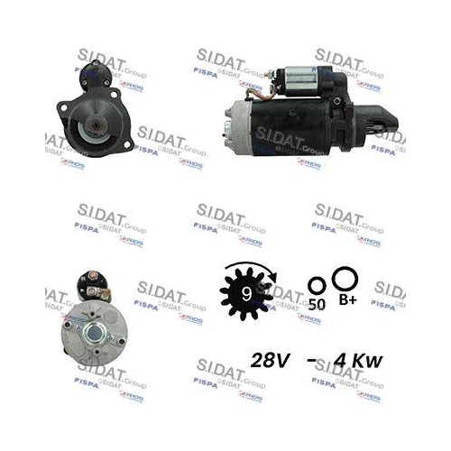 Starter Sidat S24BH0055A2 für Daf Mercedes Benz Mercedes Benz Mercedes Benz