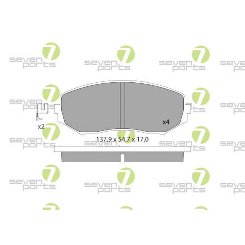 Bremsbelagsatz Scheibenbremse 7 Seven Parts SVP24920 f&uuml;r Suzuki 1. Vorderachse