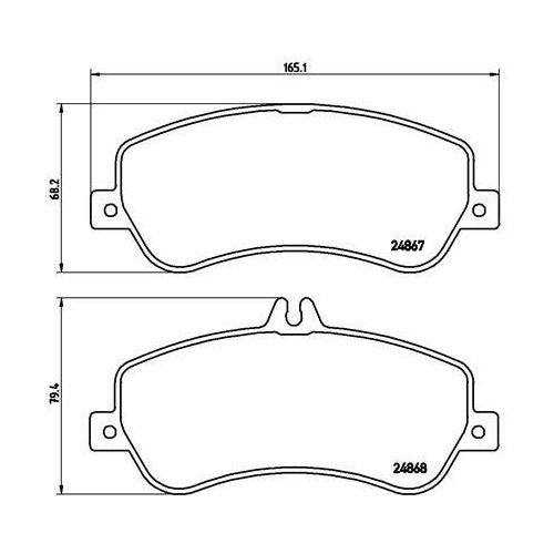 Bremsbelagsatz Scheibenbremse Brembo P50086 Prime Line f&uuml;r Mercedes Benz