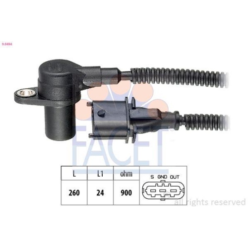 Impulsgeber Kurbelwelle Facet 9.0494 Made In Italy - Oe Equivalent f&uuml;r Hyundai