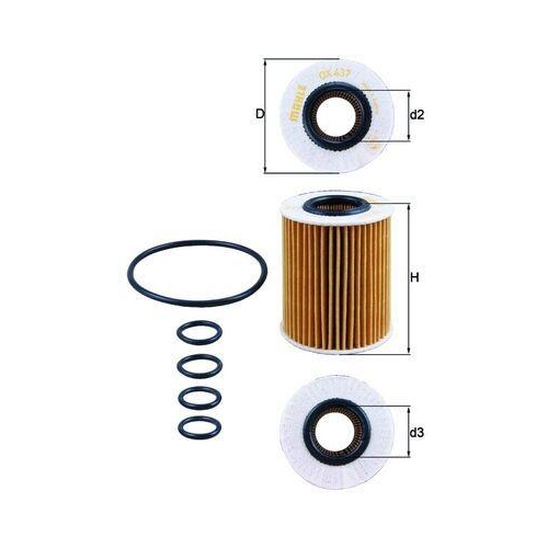 &Ouml;lfilter Mahle OX 437D f&uuml;r Gmc Isuzu Opel Vauxhall Chevrolet General Motors
