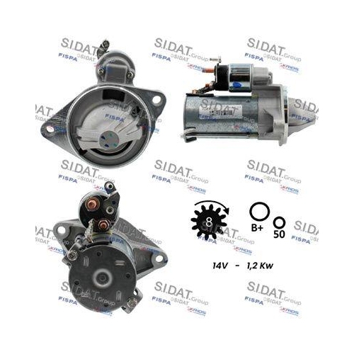 Starter Sidat S12VA0699 f&uuml;r Ford