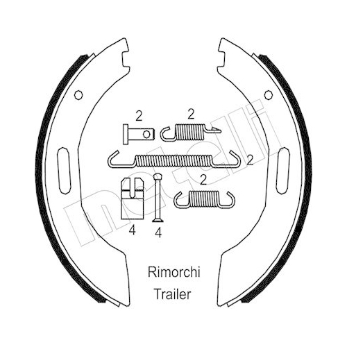 Bremsbackensatz Metelli 53-0591 f&uuml;r Bpw