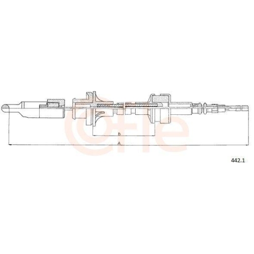 Seilzug Kupplungsbetätigung Cofle 442.1 für Fiat Lancia