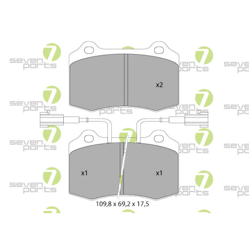 Bremsbelagsatz Scheibenbremse 7 Seven Parts SVP25013 f&uuml;r Alfa Romeo Fiat Lancia