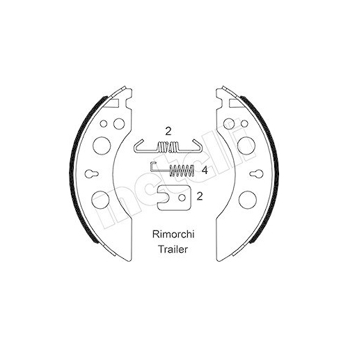 Bremsbackensatz Metelli 53-0592 für Bpw