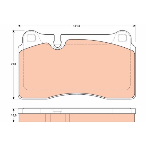 Bremsbelagsatz Scheibenbremse Trw GDB1912 f&uuml;r Seat VW Audi Vorderachse