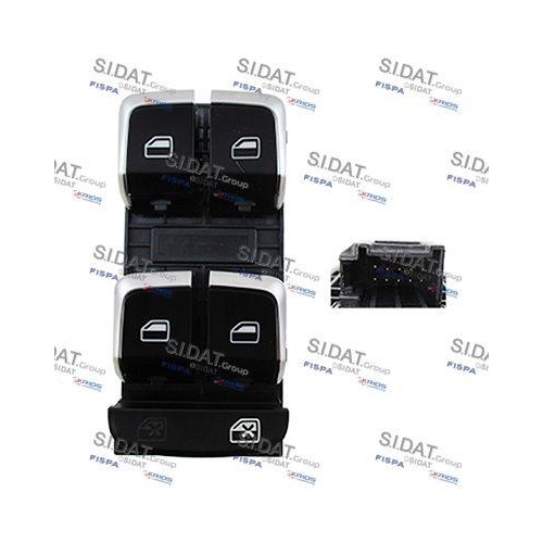 Schalter Fensterheber Sidat 5.145388A2 f&uuml;r Audi Seat Skoda VW Vag Vorne Links