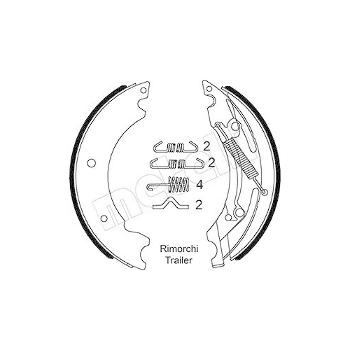 Bremsbackensatz Metelli 53-0594 f&uuml;r