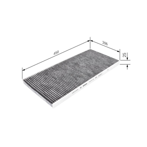 Filter Innenraumluft Bosch 1987431194 f&uuml;r Iveco Mercedes Benz Motorraum