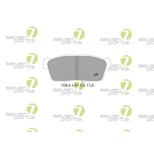 Bremsbelagsatz Scheibenbremse 7 Seven Parts SVP25050 f&uuml;r Citro&euml;n Mitsubishi Opel