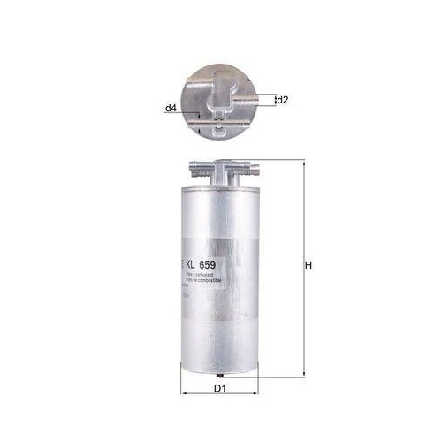Kraftstofffilter Mahle KL 659 für Audi VW Kayser Audi (faw) Cupra