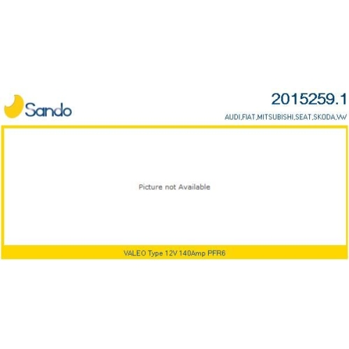 Generator Sando 2015259.1 f&uuml;r Mercedes Benz Seat Skoda VW Vag