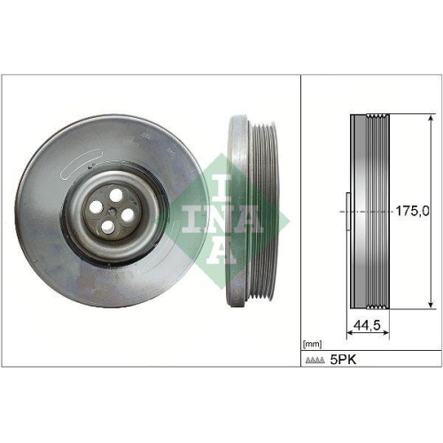 Riemenscheibe Kurbelwelle Schaeffler Ina 544 0604 10 f&uuml;r Mercedes Benz