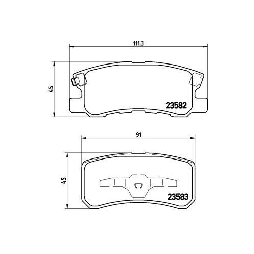 Bremsbelagsatz Scheibenbremse Brembo P54031 Prime Line f&uuml;r Chrysler Citro&euml;n Jeep