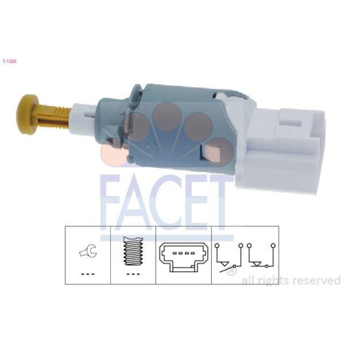 Interruttore Luce Freno Facet 7.1225 Made In Italy - Oe Equivalent per Nissan