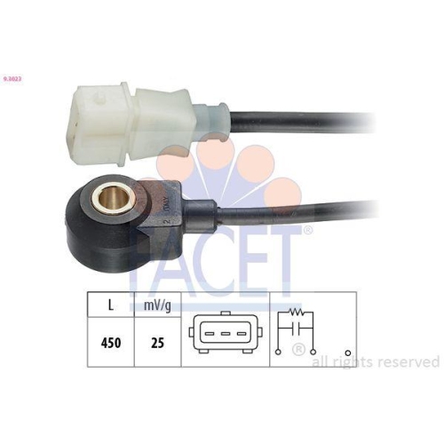 Klopfsensor Facet 9.3023 Made In Italy - Oe Equivalent für Alfa Romeo Fiat