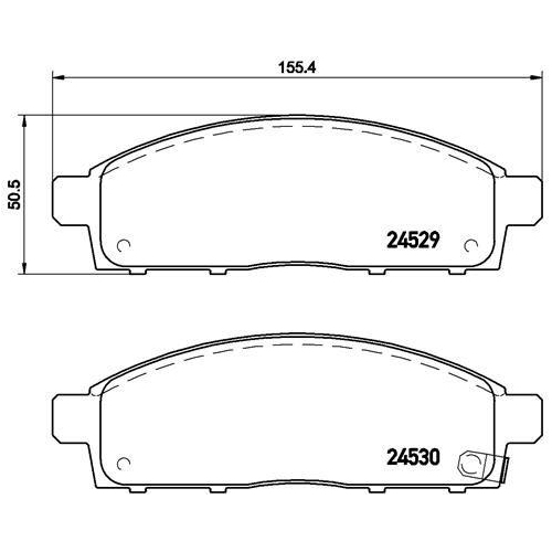 Bremsbelagsatz Scheibenbremse Brembo P54038 Prime Line f&uuml;r Fiat Mitsubishi