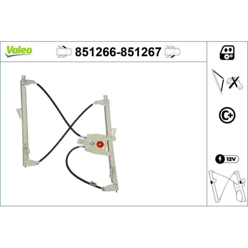 Fensterheber Valeo 851266 für Citroën Vorne Links