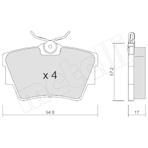Bremsbelagsatz Scheibenbremse Metelli 22-0635-0 für Fiat Nissan Opel Renault
