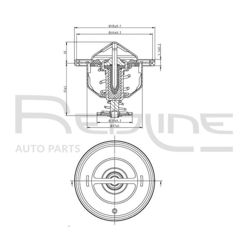 Thermostat K&uuml;hlmittel Red-line 55HO002 f&uuml;r Honda