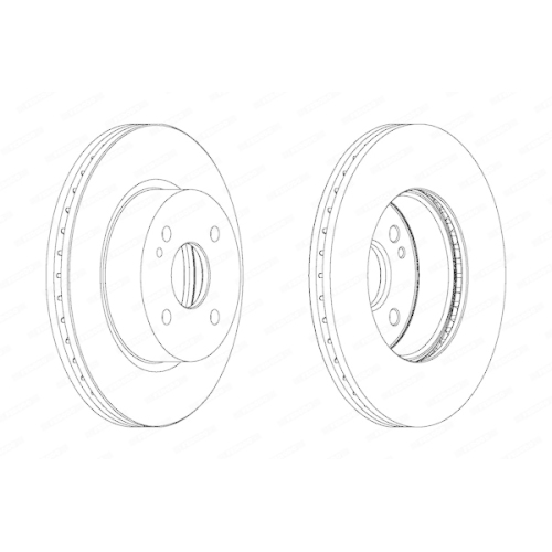 Bremsscheibe Ferodo DDF1738C Premier f&uuml;r Ford Mazda Vorderachse