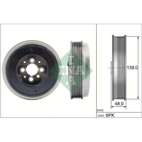 Riemenscheibe Kurbelwelle Schaeffler Ina 544 0065 10 für Audi Seat Skoda VW