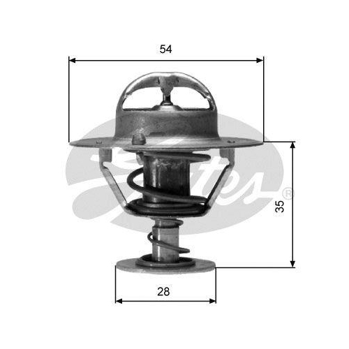 Thermostat K&uuml;hlmittel Gates TH04282G1 f&uuml;r Fiat Ford Lancia Mazda Nissan Opel