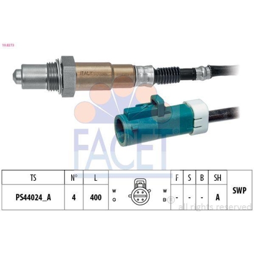 Lambdasonde Facet 10.8273 Made In Italy - Oe Equivalent f&uuml;r Ford Volvo