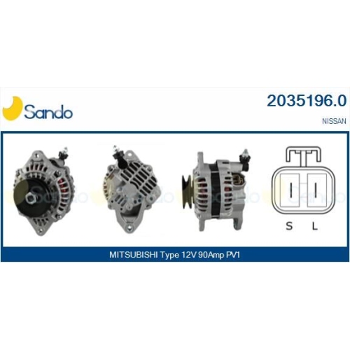 Generator Sando 2035196.0 für Mitsubishi Nissan