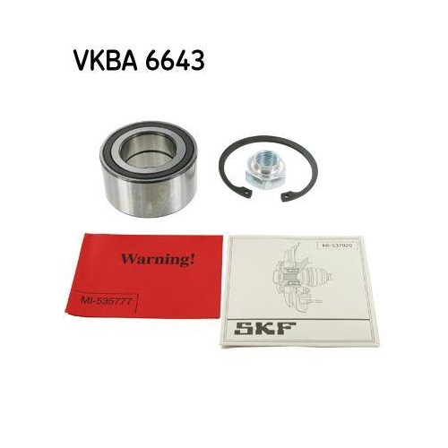 Wheel Bearing Kit Skf VKBA 6643 for Opel Suzuki Vauxhall Front Axle