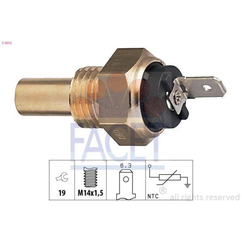 Sensor K&uuml;hlmitteltemperatur Facet 7.3015 Made In Italy - Oe Equivalent f&uuml;r Bmw