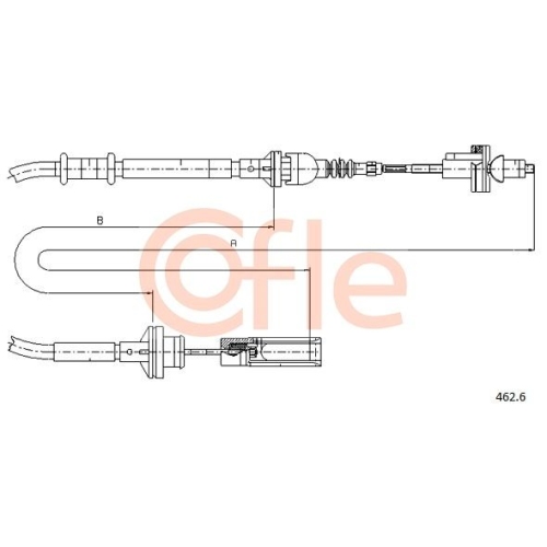 Tirette À Câble Commande D'embrayage Cofle 462.6 pour Fiat