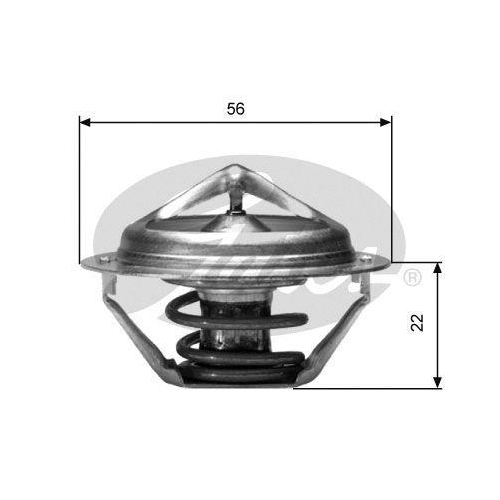 Thermostat K&uuml;hlmittel Gates TH06182G1 f&uuml;r Fiat Peugeot