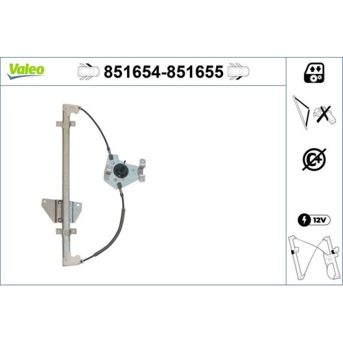 Fensterheber Valeo 851654 f&uuml;r Nissan Vorne Links