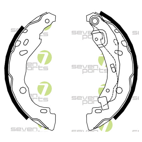 Bremsbackensatz 7 Seven Parts SVG10685 f&uuml;r Hinterachse