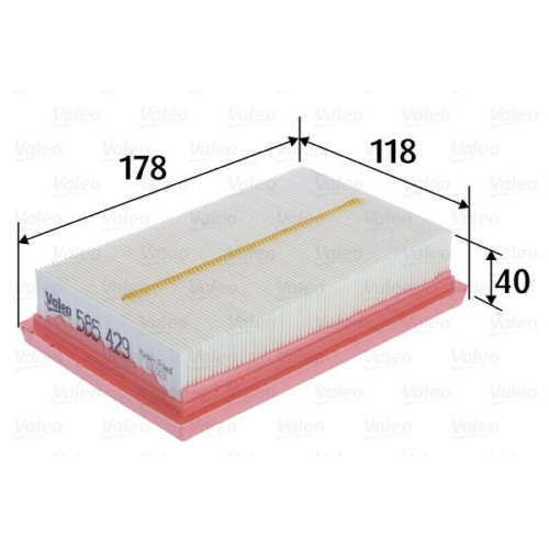 Luftfilter Valeo 585429 f&uuml;r Citro&euml;n Peugeot Suzuki Toyota