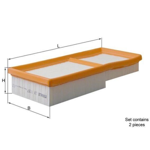Air Filter Mahle LX 1137/S for Chrysler Mercedes Benz Mercedes Benz