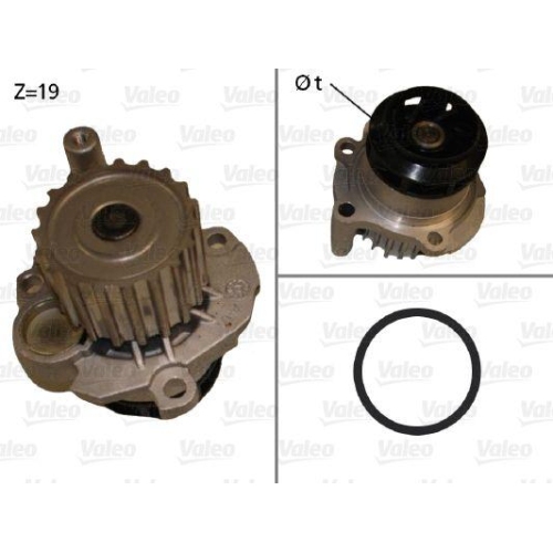 Wasserpumpe Motork&uuml;hlung Valeo 506874 f&uuml;r Seat Skoda VW