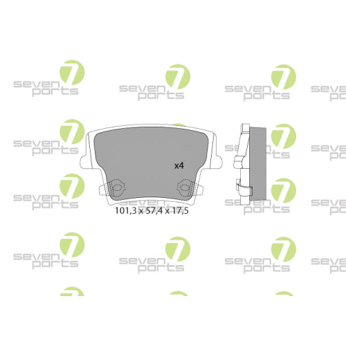 Bremsbelagsatz Scheibenbremse 7 Seven Parts SVP25330 f&uuml;r Chrysler Lancia