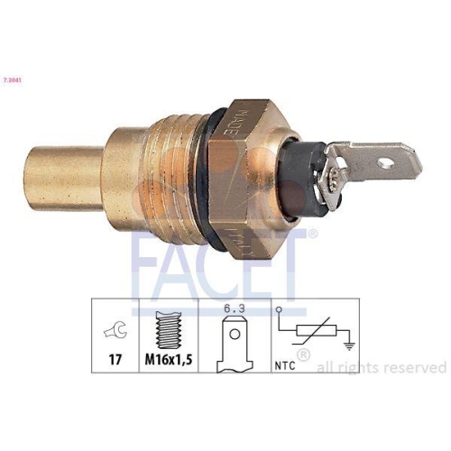 Sensor K&uuml;hlmitteltemperatur Facet 7.3041 Made In Italy - Oe Equivalent f&uuml;r VW