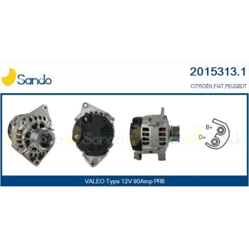 Generator Sando 2015313.1 f&uuml;r Fiat Renault