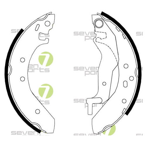 Bremsbackensatz 7 Seven Parts SVG10687 f&uuml;r Hinterachse