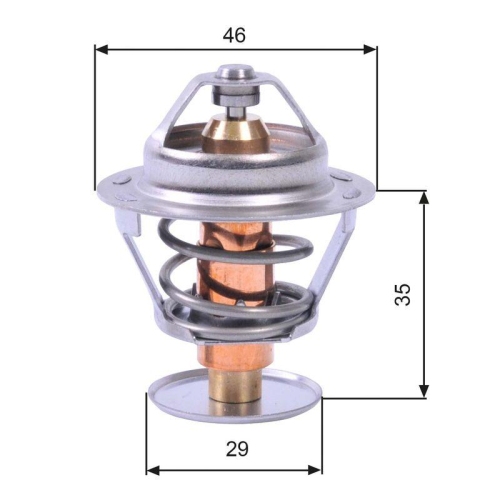 Thermostat K&uuml;hlmittel Gates TH10489G1 f&uuml;r Citro&euml;n Lada Nissan Peugeot Rover