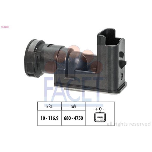 Drucksensor Bremskraftverst&auml;rker Facet 10.3330 Oe Equivalent f&uuml;r Citro&euml;n Fiat DS