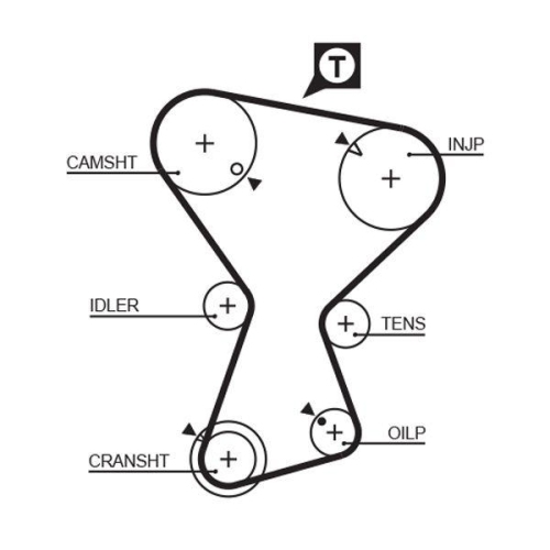 Zahnriemen Gates 5375XS Powergrip™ für Mitsubishi Proton Dana