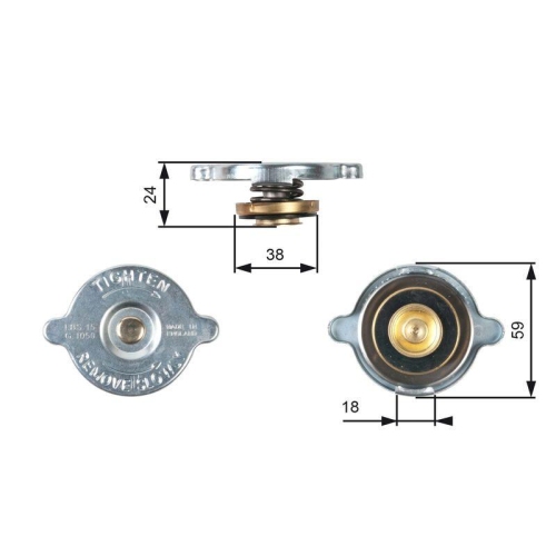 Verschlussdeckel K&uuml;hler Gates RC113 f&uuml;r Bmw Ford Isuzu Jaguar Mercedes Benz MG