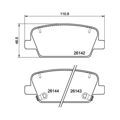 Bremsbelagsatz Scheibenbremse Brembo P30118 Prime Line f&uuml;r Hyundai Kia