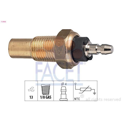 Sensor Kühlmitteltemperatur Facet 7.3056 Made In Italy - Oe Equivalent für Ford